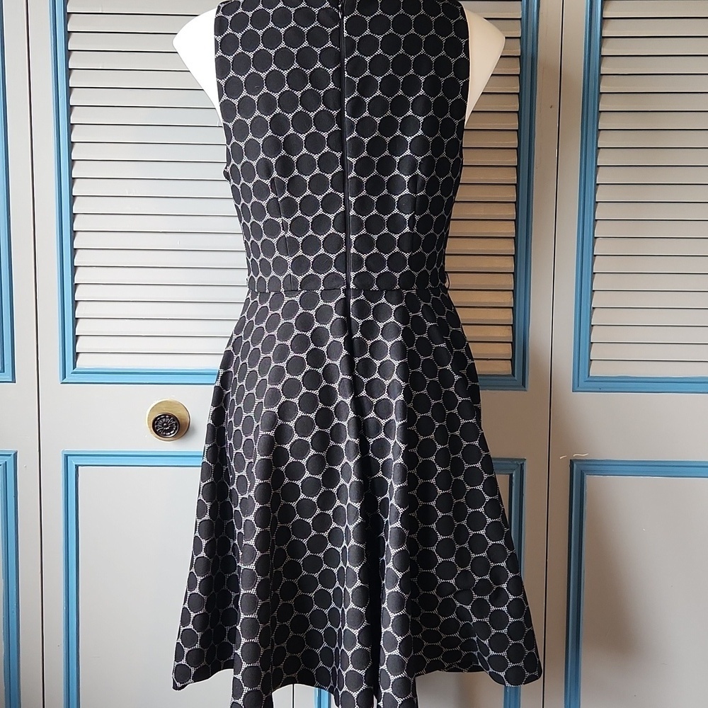 Elle Black & Charcoal Circle-Pattern Dres - Picture 9 of 14